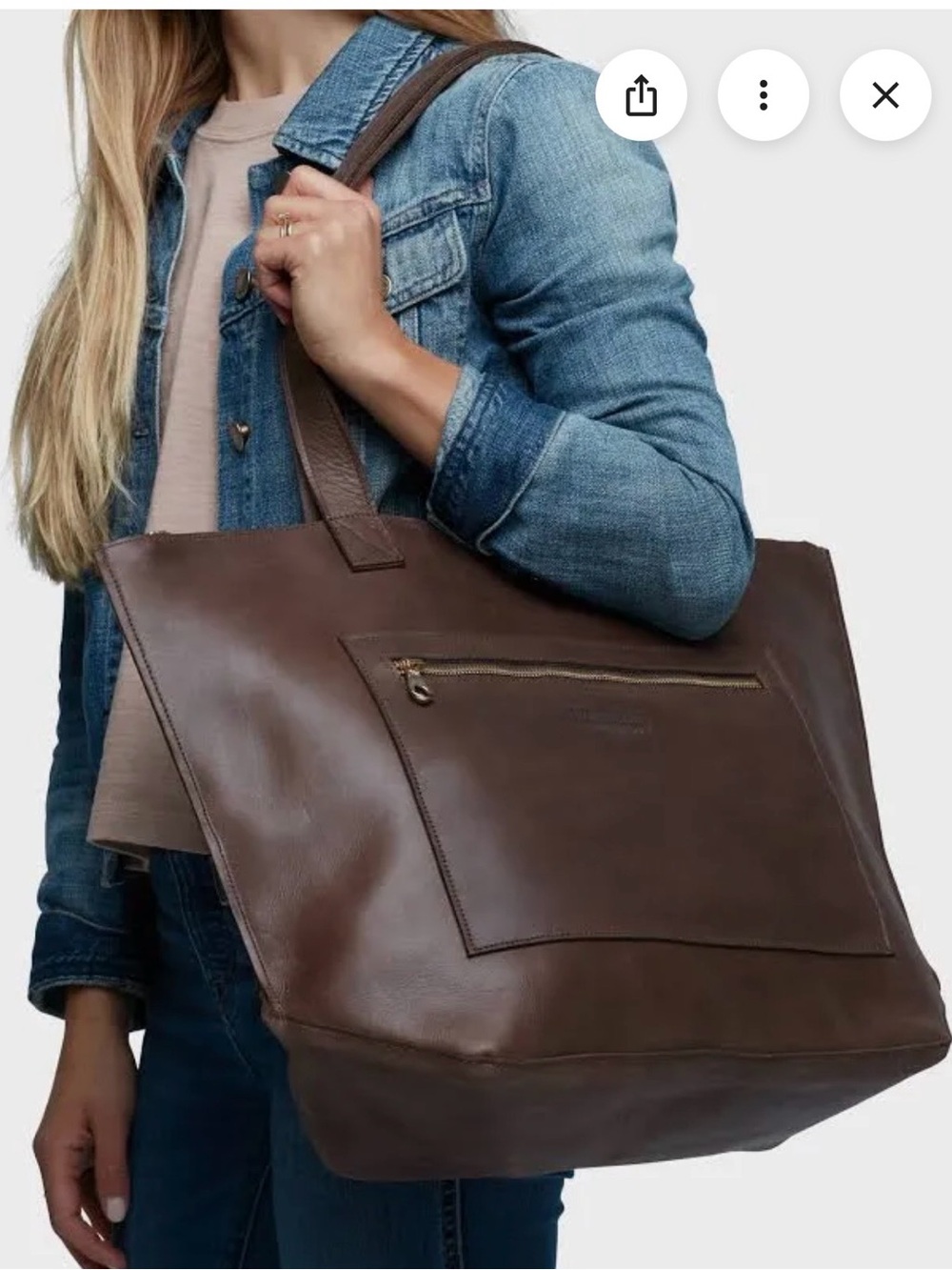 Parker Clay Entoto tote Dark Brown Leather